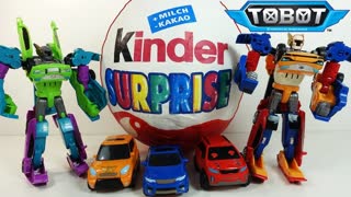 ТОБОТЫ в Киндер Сюрпризе! Челлендж трансформируем Тоботы Трансформеры и Роботы из огромного Киндера!